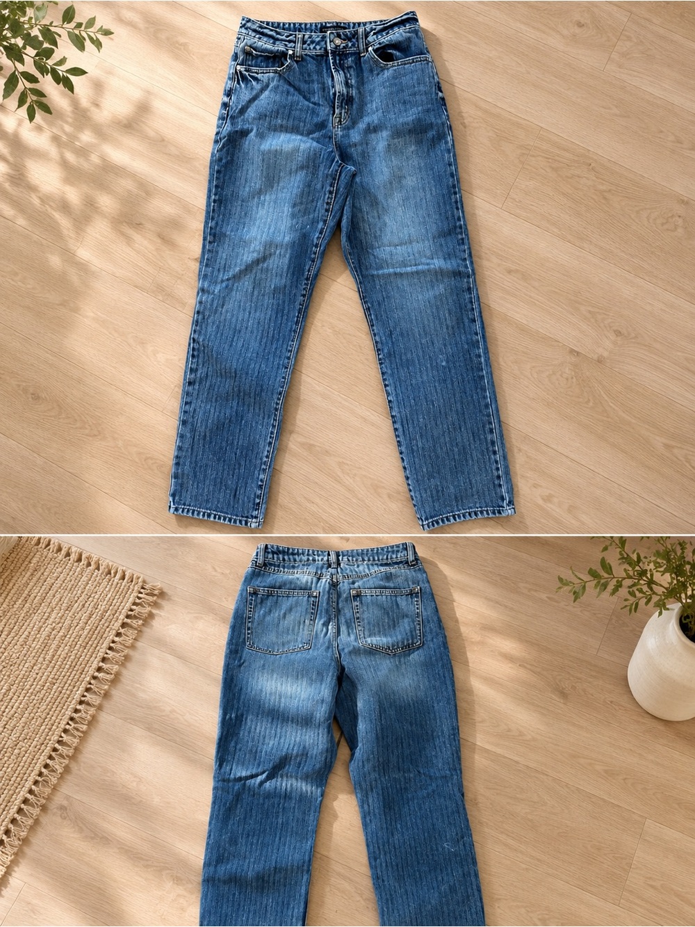 Classic Women’s Blue Denim Jeans - Casual Straight Fit